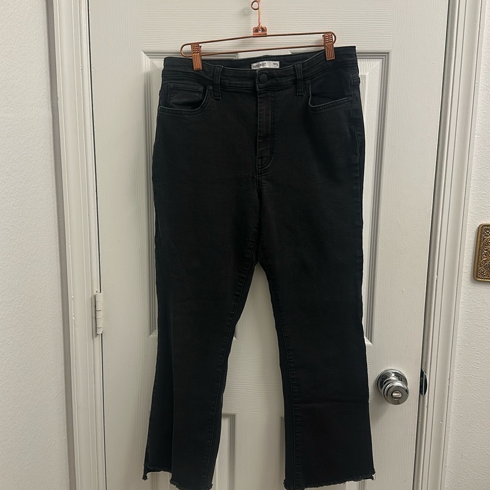Cropped Kick Flare Jeans